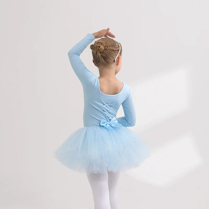 Children's Dance Costume Girl Dress Tutu Outfit Vestido Girls Clothes Ballet Leotard Robe Fille Summer Ballet Skirt Baby Dresses