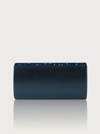 Gorgeous and elegant sparkly women's clutch bag, paired with a gorgeous rhinestone necklace, earrings and bracelet set of four.