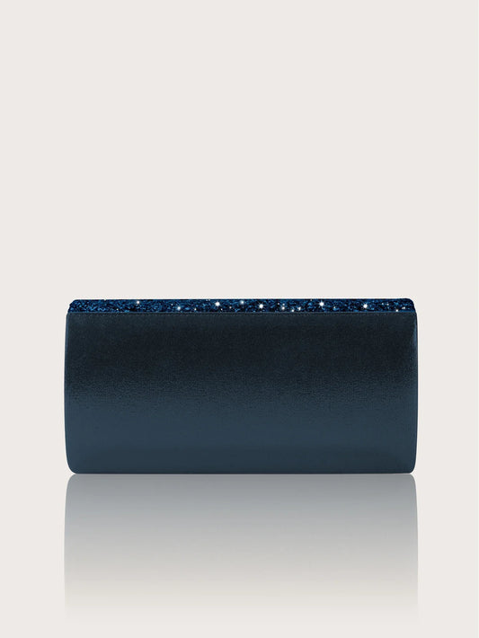 Gorgeous and elegant sparkly women's clutch bag, paired with a gorgeous rhinestone necklace, earrings and bracelet set of four.