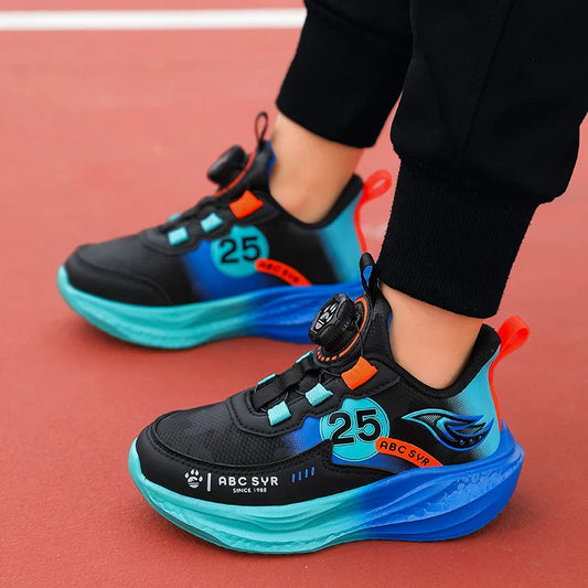 Children‘s Breathable Basketball Shoes Non-slip Sports Training Shoes Outdoor Lace-up Boys Girls Jogging Sneakers Athletic Shoes