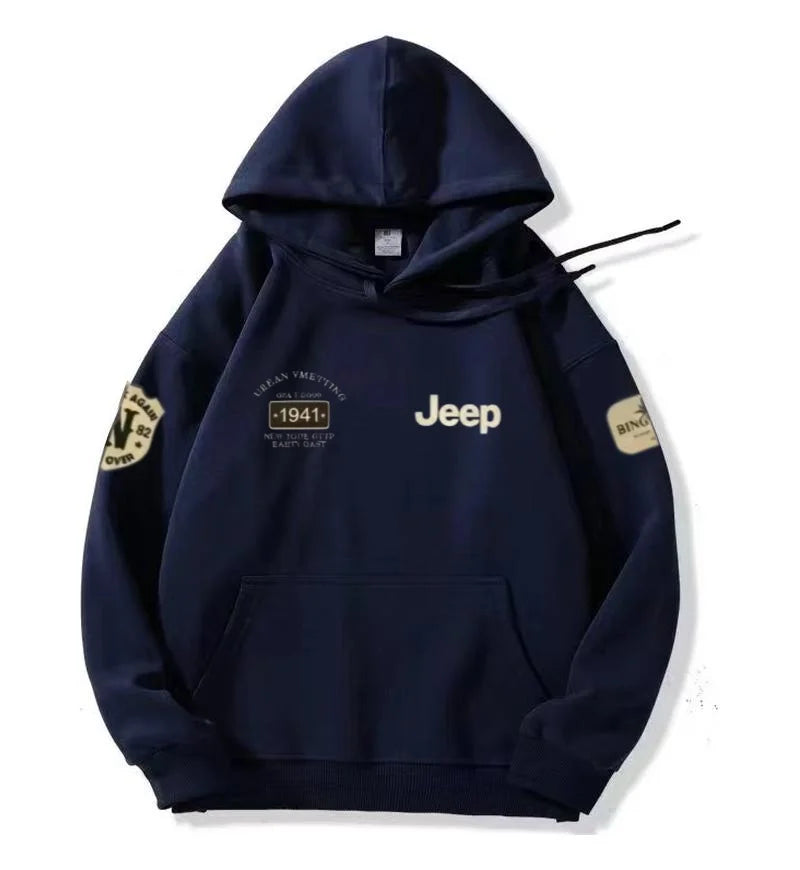 2026 Jeep New Products High-quality Pure Cotton Hooded Sweatshirt for Spring and Autumn, Casual and Fashionable Sports Top