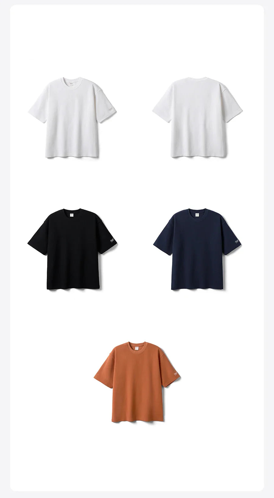 2026 Summer Super Loose  300gsm Breathable Pique Fabric T-shirts Men Plus Size Tops