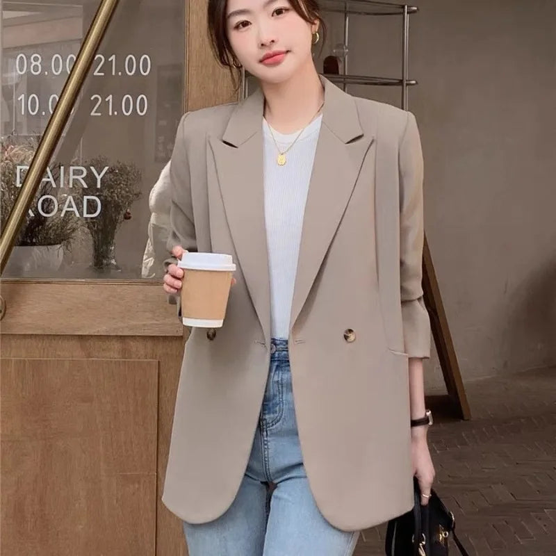 New Fashion Spring Autumn Blazer Women Long Sleeve Office Ladies Suit Jacket Business Work Wear Formal Coat Female Outerwear