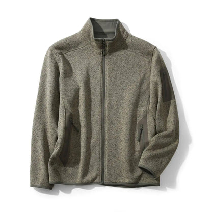 2026 Outdoor Windproof Solid Color Fashionable Camping, Fishing, Sports, Versatile, Casual and Affordable Knitted Sweater Jacket