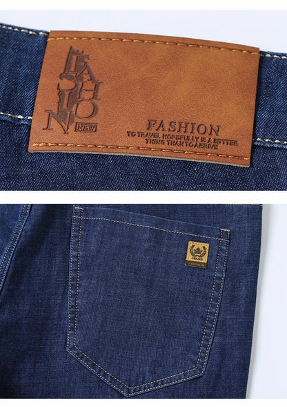 Summer Lyocell Men's Jeans Breathable Thin Casual Straight Stretch Business Work Denim Trousers Classic Fashion Brand Clothing