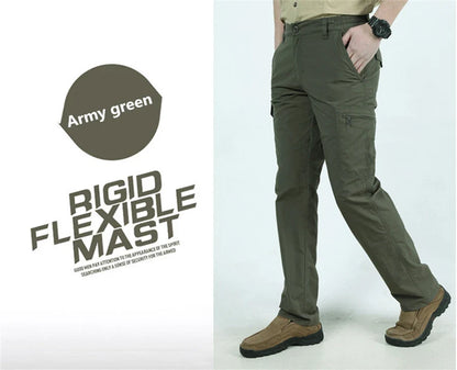 Summer Casual Lightweight Army Military Long Trousers Male Waterproof Quick Dry Cargo Camping Overalls Tactical Pants Breathable