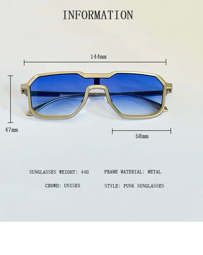 2025 Punk Sunglass Men Vintage Metal Square Steampunk Sunglasses Women Retro Luxury Fashion Glasses Gafas De Sol Hombre Okulary