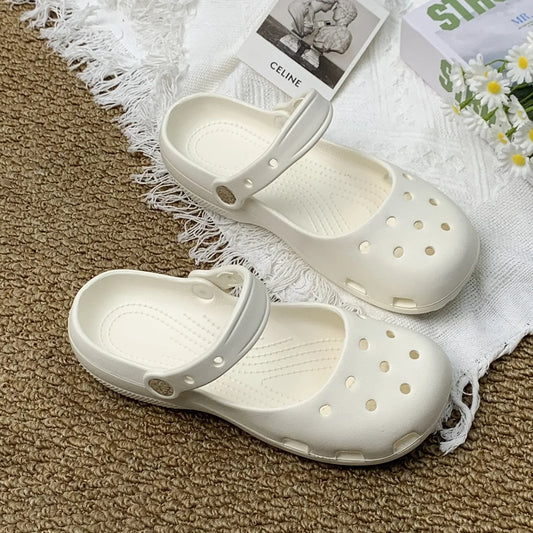 Kids'Casual Sandals EVA Summer Fashion Outdoor Soft Bottom Children Breathable Anti-slip Beach shoes Black White Size 36-41