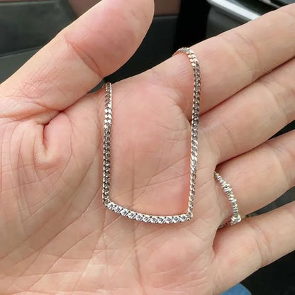 GRA Certified Full Moissanite Smile Pendant Necklace for Women 925 Sterling Silver Clavicle Chain Jewelry Gift Collares