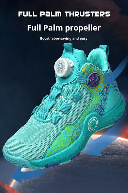 Children Basketball Shoes Original Design 2024 New Indoor Field Training Sports Shoes Comfortable Boy Basketball Shoes for Kids