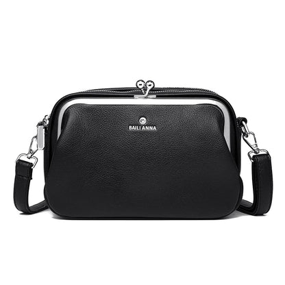 Elegant Shoulder Bag for Women Soft Leather Crossbody Bags Designer Multiple Pockets Messenger Bag Ladies Purses and Handbags