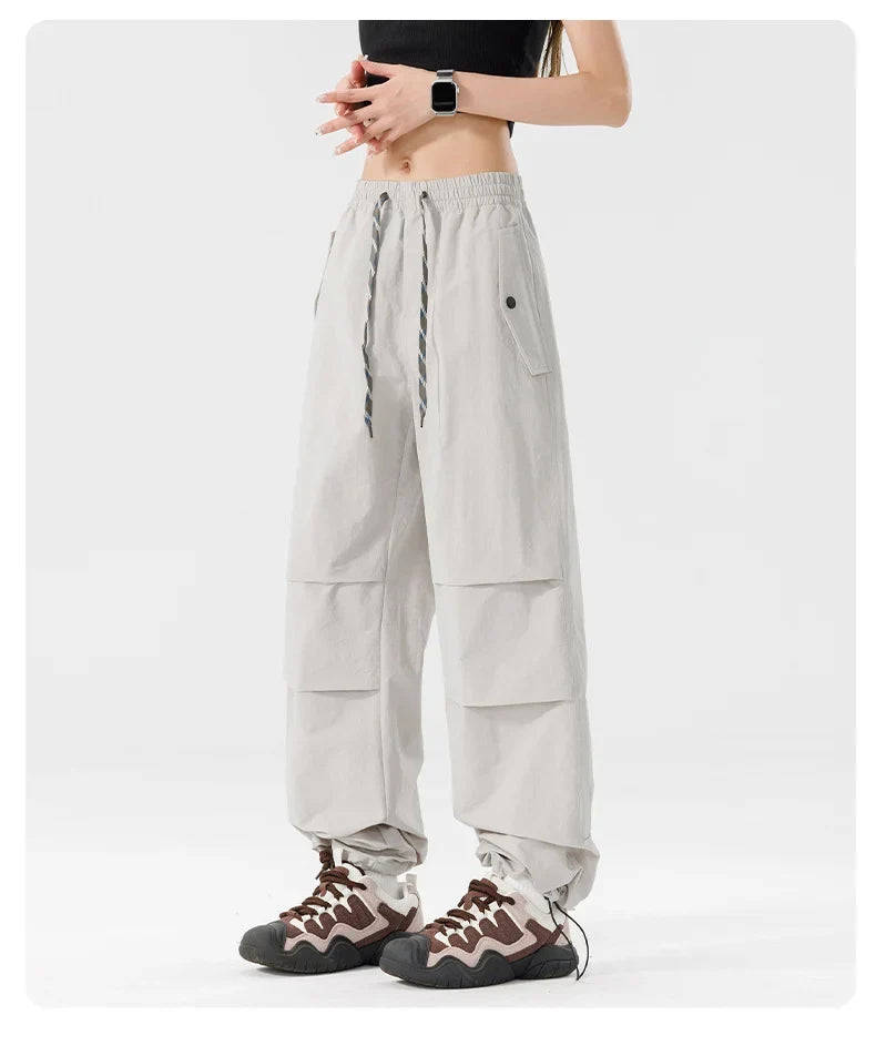Summer Women Pant Outdoor Waterproof Hiking Pant Men Windproof Pant Adjustable Cuffs Cargo Trousers Lightweight Fishing Trousers