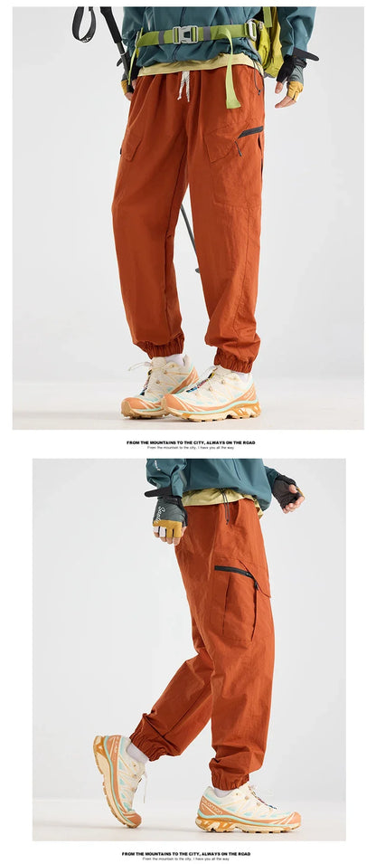 Men Water-repellent Hiking Pants Autumn Mountaineering Cargo Pants Breathable Fishing Camping Cycling Trekking Trousers