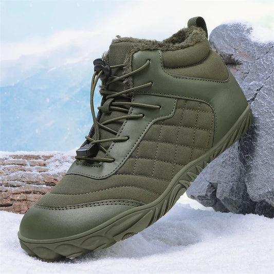 New Winter Booties Outdoor Waterproof Barefoot Boots For Men Ankle Boots Plush Warm Snow Shoes Non-slip Casual Sneakers Big Size