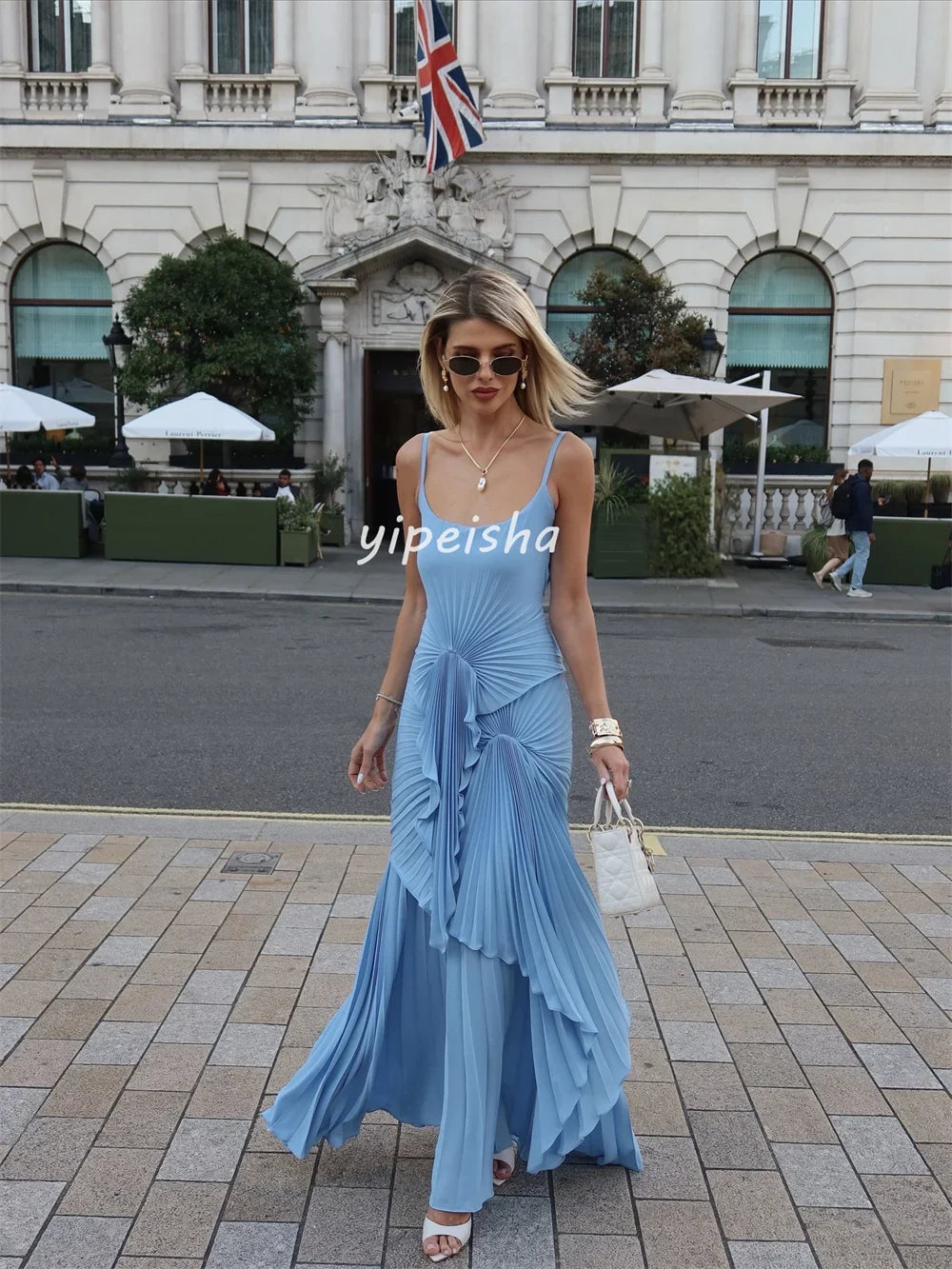 Customized Matching Sexy Jersey Pleat Ruched Draped Mermaid Strapless Long Dresses Bespoke Occasion Dresses Exquisite Fashion