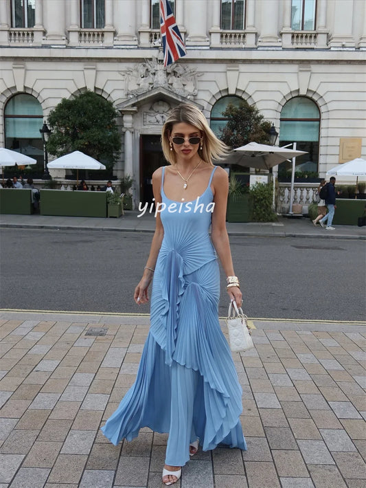 Customized Matching Sexy Jersey Pleat Ruched Draped Mermaid Strapless Long Dresses Bespoke Occasion Dresses Exquisite Fashion