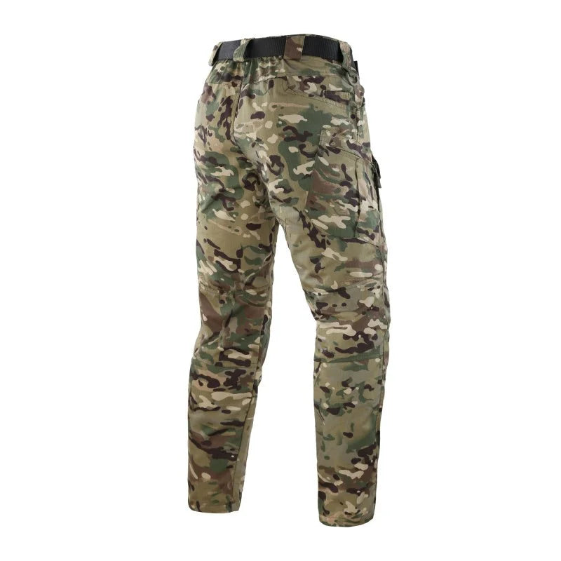 Men New Tactical Pants Multiple Pockets Waterproof Abrasion Resistant Cargo Trousers Outdoors Hiking Climbing Training Pant
