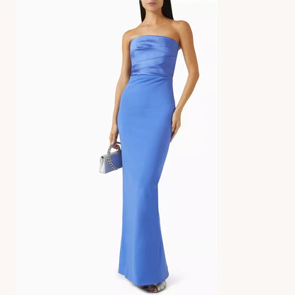 Customized Sexy Elegant Train Dress A-Line Evening Dresses Occasion Formal Exquisite High Quality Prom Party Gowns for Women