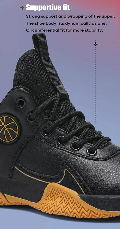 Children Basketball Shoes For Boys Girls Outdoor Trainning Non-slip Kid's Student Casual Running Sneaker Size 31-40