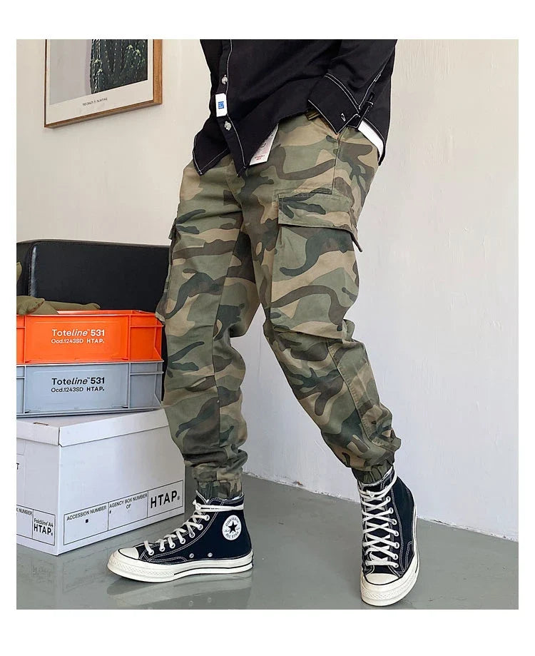 Spring Autumn Streetwear American Casual High Quality Camouflage Cargo Pants Men Clothing Harajuku Tactical Jogging Trousers