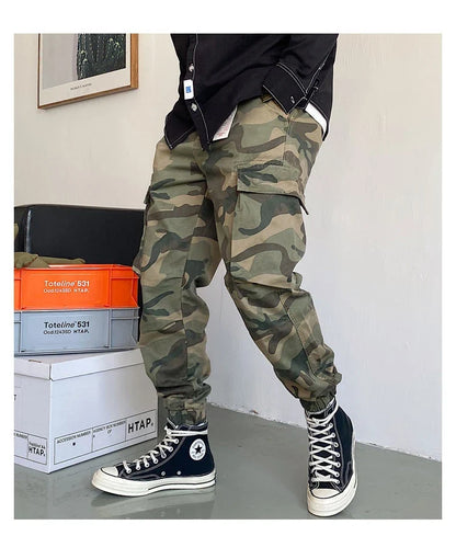 Spring Autumn Streetwear American Casual High Quality Camouflage Cargo Pants Men Clothing Harajuku Tactical Jogging Trousers