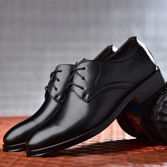 Men's Classic Oxford Shoes Casual Derbys Dress Business Formal Lace-Up Footwear for Men