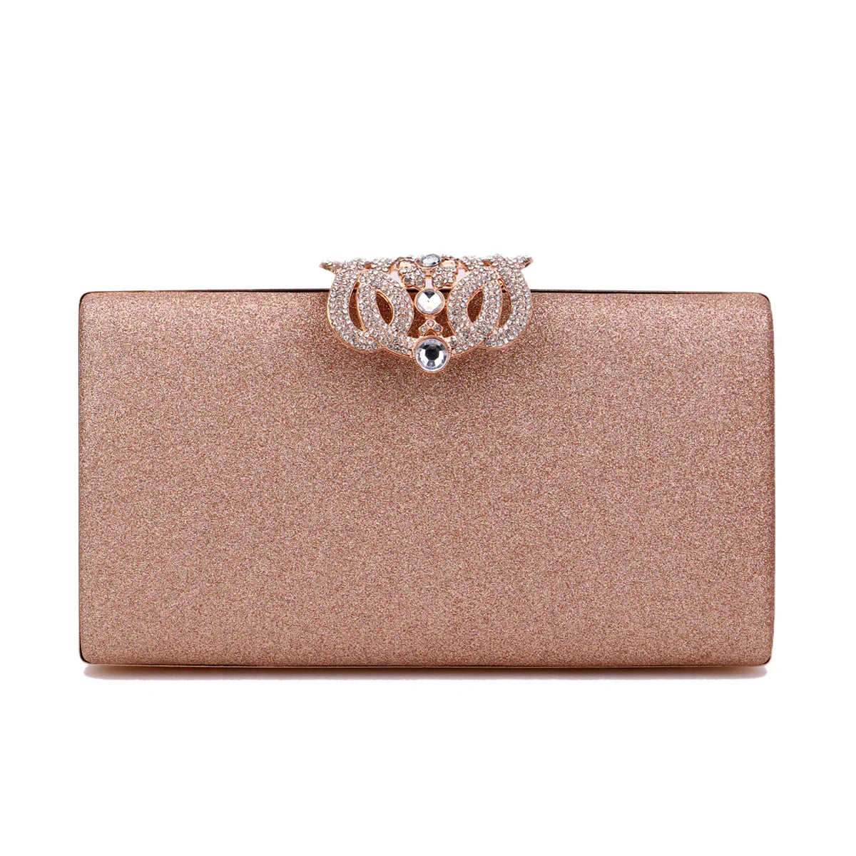 Sequined Fashion Women Evening Bags Crown Metal Chain Shoulder Day Clutch With Rhinestones Wedding Party Handbags