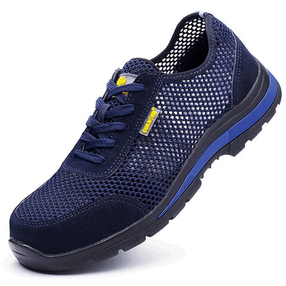 summer work shoes with protection security shoes men breathable safety shoes lightweight work shoes with steel toe work sneakers