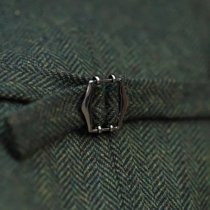 Men Vest Army Green Herringbone Double Button With Lapel Waistcoat For Wedding Business Office Work Daily Casual Men Suit Vest