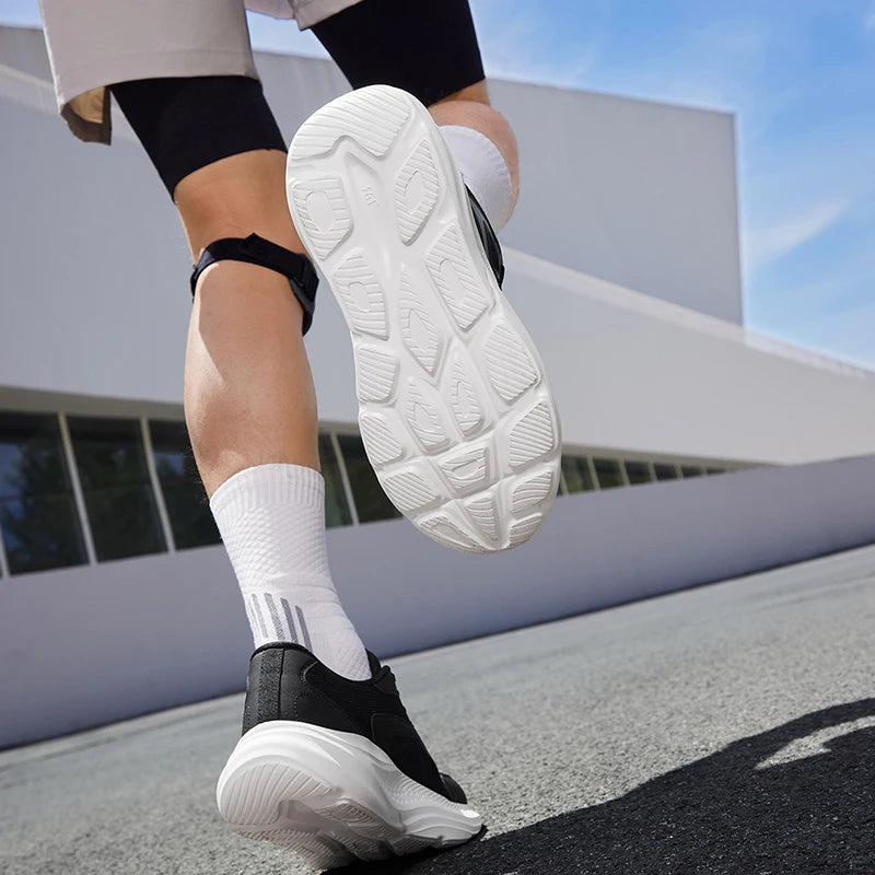 Men Running Shoes Soft Mesh Thick-soled Trendy Cushioning Durable Breathable Jogging Stable Male Sneaker 672532237