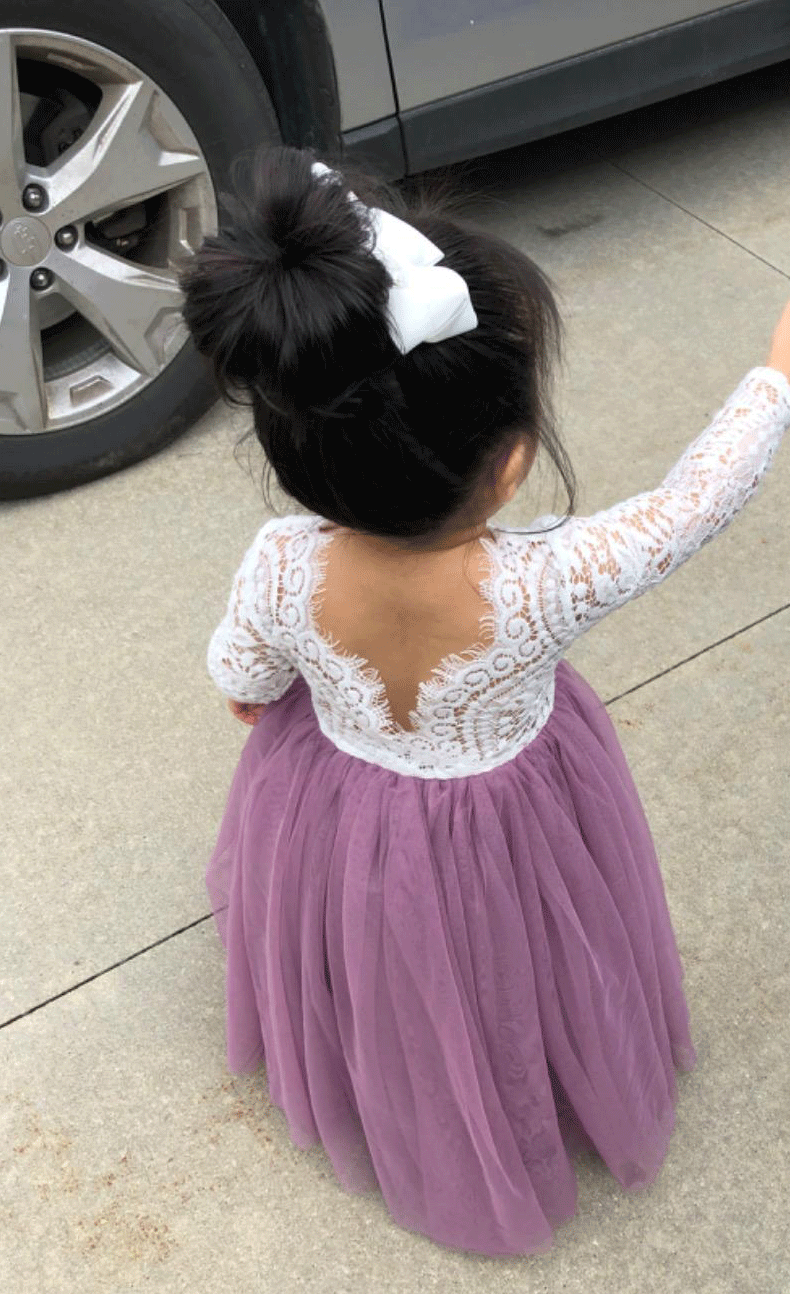 Princess Party Lace Flower Girl Dress Baby Kids Summer Wedding Birthday Dresses Children Clothing 2 4  6 8 10 12 14