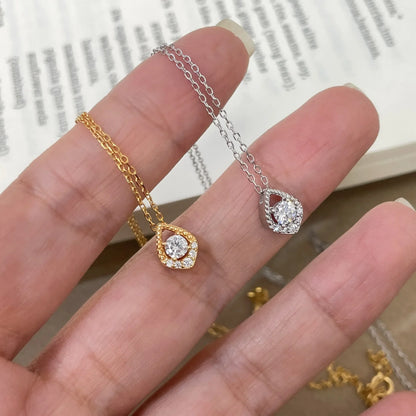 D VVS1 0.5CT Moissanite Necklace for Women Mermaid's Tears Pendant Wedding Party Fine Jewelry S925 Sterling Silver Gifts