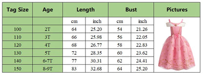 Children Princess Costume Cosplay Dress Girls Halloween Carnival Birthday Outfit Party Sleeping Beauty Ball Gown