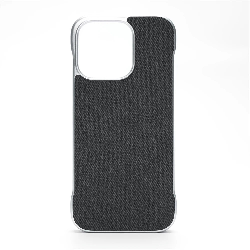 Ultra Thin Frameless Cloth Texture Magnetic Case For iPhone 17 Air 16 Pro Max 15 14 MagSafe Wireless Charge Borderless Hard Cove