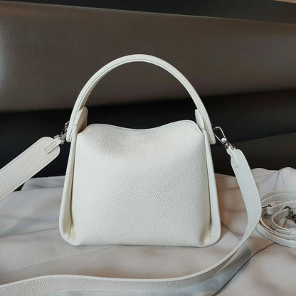 Genuine Leather Women's Luxury Desiger Bag Unique Cigarette Box Design Cowhide Ladies Shoulder Crossbody Bags Female Handbag New