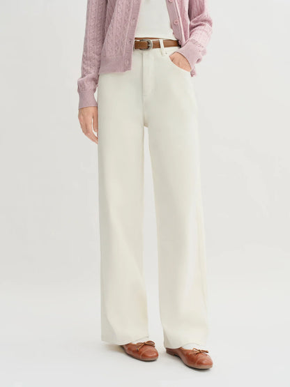 2025 Women's Straight Leg Jeans - High Waist Stretch Denim Pants Dual Fit for Apple & Pear Body Autumn Casual Trousers