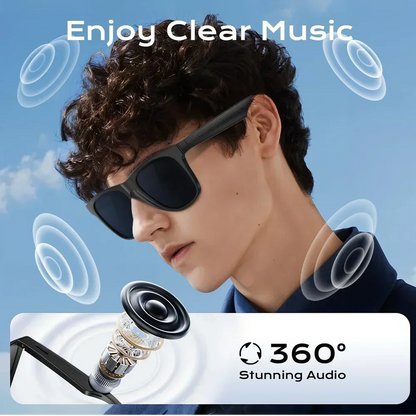 2027 Bluetooth AI Smart Glasses 1600w Pixel Camera Photo Recording Control Touch Translator Voice Assistant Sunglasses