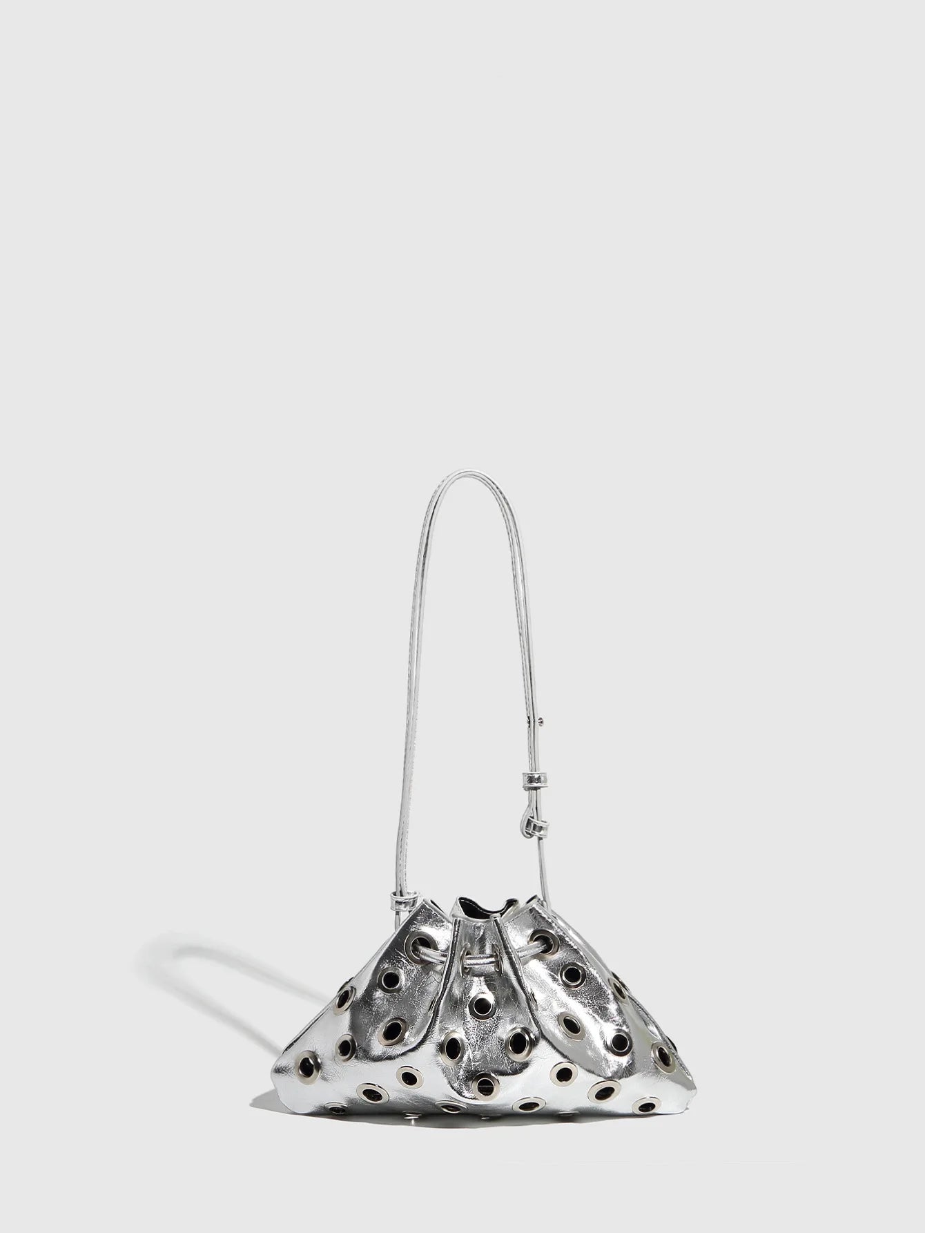 Hollow Rivet Designer Shoulder Bag Designer Luxury Bags Women 2025 Drawstring Bucket Bags High Quality Handbags Mini Purses Chic