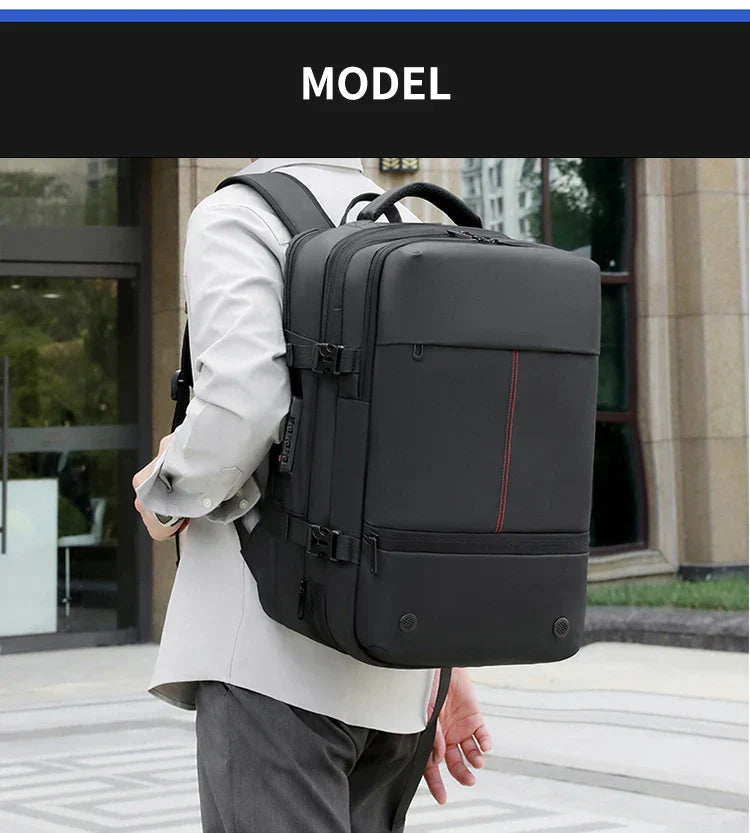 Men's Backpack with Expandable Vacuum Compression, Large Capacity, Dry and Wet Separation, Multifunctional Business Backpack for Short Business Trips