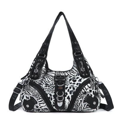 Women Handbags Large Women's Shoulder Bag Leopard Print Top-Handle Fashion Satchel Dumpling Shoulder Tote Hobos Bag