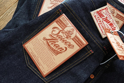 Summer Sanforized Selvedge Denim Jeans Cotton-ramie Men's Jeans Loose Fit High Rise 10oz