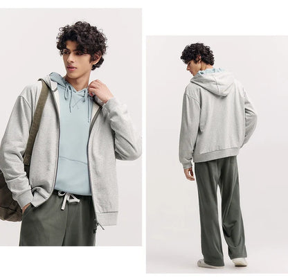 Jacket Men Hooded Cardigan Coat Couple 2025 New Spring Casual Outfit Minimalist and Versatile for Daily Wear
