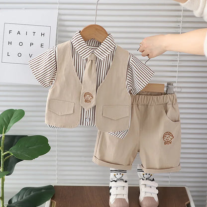 New Summer Baby Boys Clothes Suit Children Cotton Casual T-Shirt Shorts 2Pcs/Sets Toddler Costume Infant Outfits Kids Tracksuits