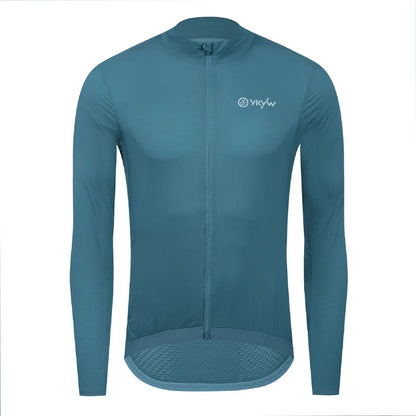 Men Windproof Waterproof Long Sleeve Cycling Jacket YKK Double Zipper Breathable MTB Bike Clothing Tops Pro Team Jersey