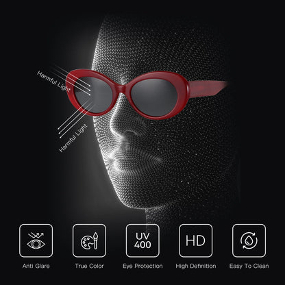 Handmade Acetate Oval Polarized Sunglasses Women Thick Frame UV400 Protection Sun Glasses for Ladies Shopping Gift