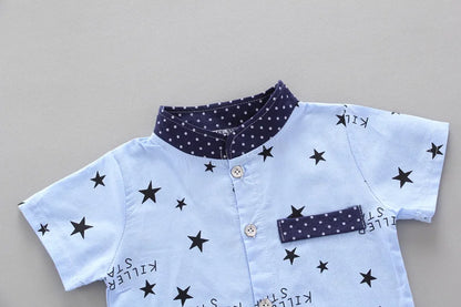 New Summer Baby Clothes Suit Children Boys Casual Shirt Shorts 2Pcs/Sets Infant Outfits Toddler Fashion Costume Kids Tracksuits