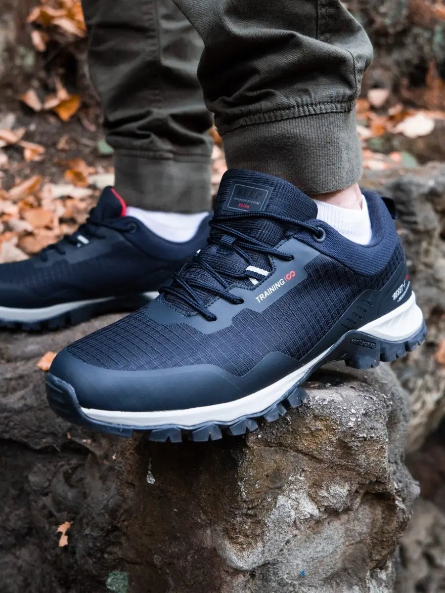 Men New Hiking Shoes Outdoor Waterproof Wear Resistant Non Slip Sneakers Male Casual Lightweight Lace-Up Walking Shoes