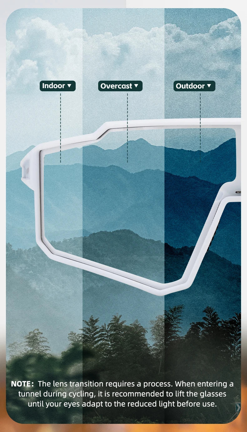 Polarized Photochromic Glasses Cycling Sunglasses Outdoor Sports UV400 MTB Road Women Men Bicycle Goggles Adjustable