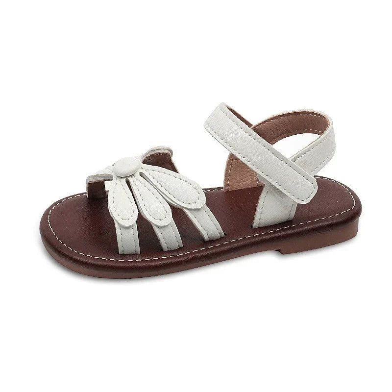 Summer Girls Sandals Flower Soft Bottom Baby Beach Sandals Open Toe Kids Girls Princess Shoes