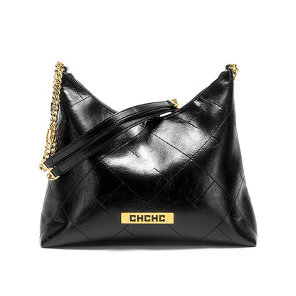 Women's Handbag New Silver Tote Bag Classic Car Seam Handheld Chain Bag